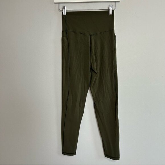 Offline By Aerie Real Me XTRA Crossover High Waisted Pocket Olive Legging Medium - Picture 5 of 6